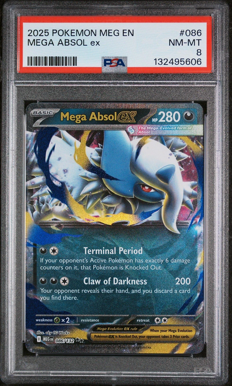 2025 Pokemon Meg En-mega Evolution 086 Mega Absol Ex PSA