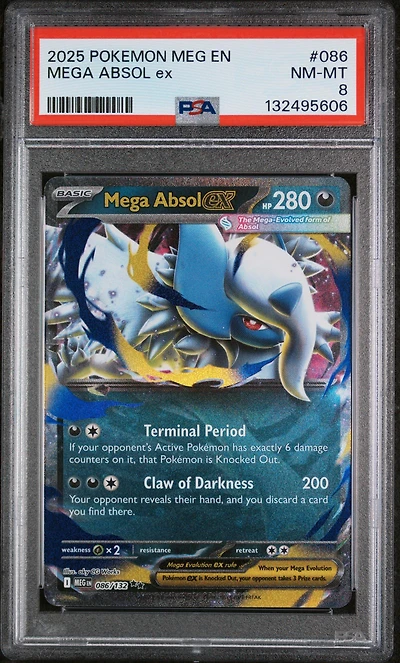 2025 Pokemon Meg En-mega Evolution 086 Mega Absol Ex PSA
