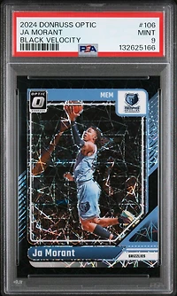2024 Panini Donruss Optic 106 Ja Morant Black Velocity PSA 9