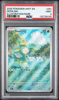 2025 Pokemon Wht En-white Flare 091 Deerling Illustration Rare PSA