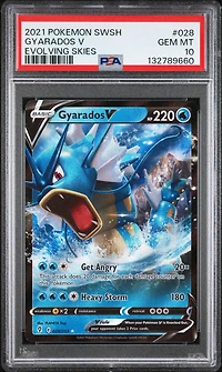 2021 Pokemon Sword & Shield Evolving Skies 028 Gyarados V PSA 10