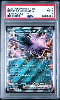 2025 Pokemon Svp En-sv Black Star Promo 217 Team Rocket's Nidoking Ex Team Rocket Tin PSA 9