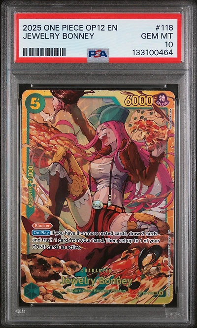 2025 One Piece Op12-legacy Of The Master 118 Jewelry Bonney PSA 10