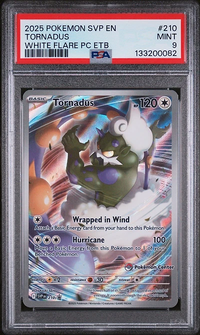 2025 Pokemon Svp En-sv Black Star Promo 210 Tornadus White Flare Pokemon Center Elite Trainer Box PSA