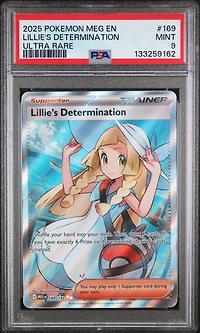 2025 Pokemon Meg En-mega Evolution 169 Lillie's Determination Ultra Rare PSA