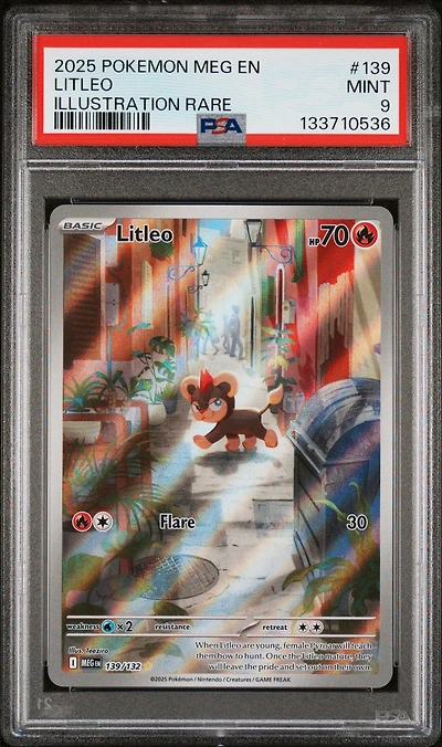 2025 Pokemon Meg En-mega Evolution 139 Litleo Illustration Rare PSA