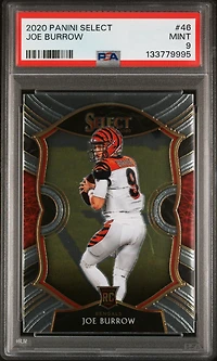 2020 Panini Select 46 Joe Burrow PSA 9