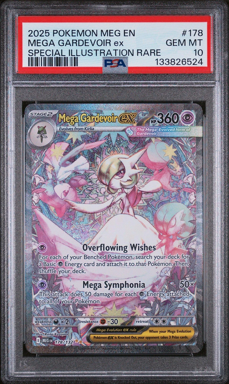 2025 Pokemon Meg En-mega Evolution 178 Mega Gardevoir Ex Special Illustration Rare PSA