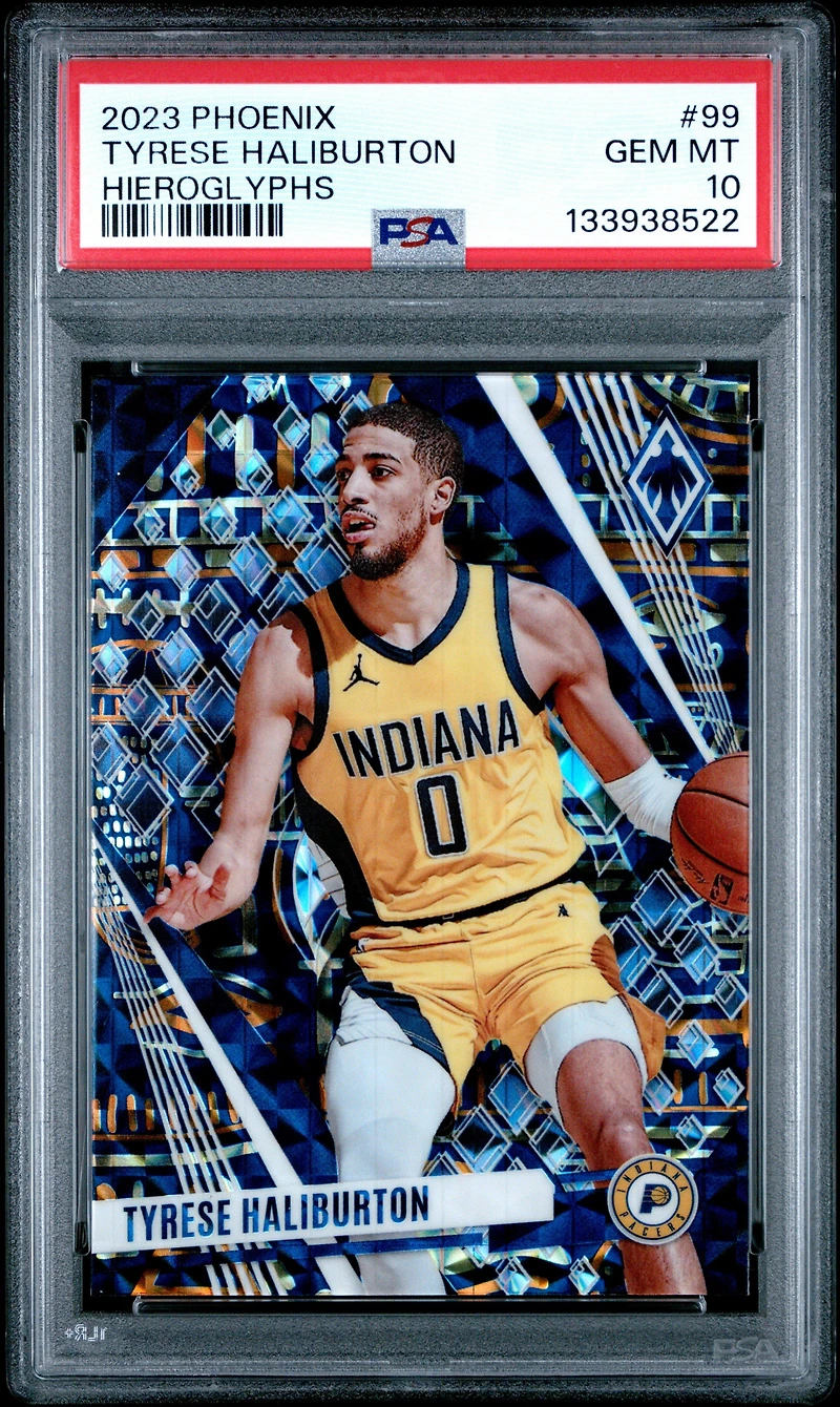 2023 Panini Phoenix 99 Tyrese Haliburton Hieroglyphs PSA 10