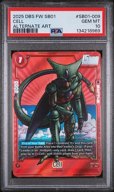 2025 Dragon Ball Super Card Game Fusion World Manga Booster 01 Sb01-009 Cell Alternate Art PSA 10