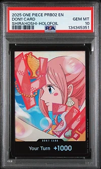 2025 One Piece Prb02-premium Booster -one Piece Card The Best- Vol.2  Don!! Card Shirahoshi-holofoil PSA 10
