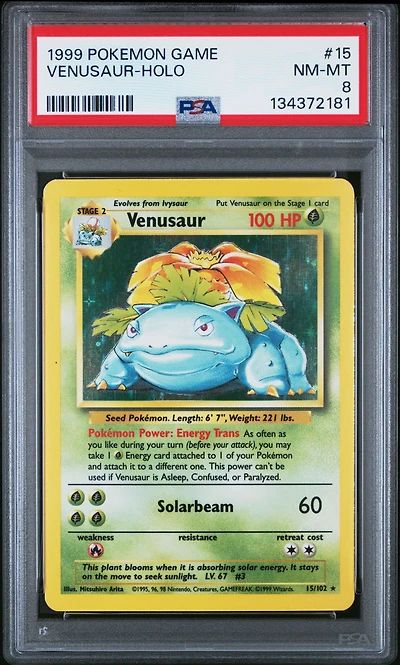 1999 Pokemon Game 15 Venusaur-holo PSA