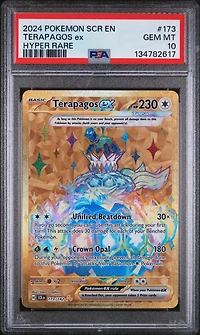 2024 Pokemon Scr En-stellar Crown 173 Terapagos Ex Hyper Rare PSA 10