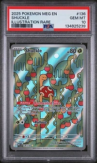 2025 Pokemon Meg En-mega Evolution 136 Shuckle Illustration Rare PSA
