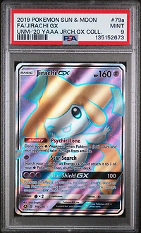 2019 Pokemon Sun & Moon Unified Minds 79a Full Art/jirachi Gx 2020 Yellow A Alternate Art Jirachi Gx Collection PSA