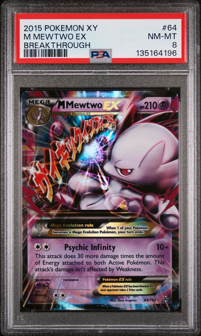 2015 Pokemon Xy Breakthrough Mewtwo Ex PSA