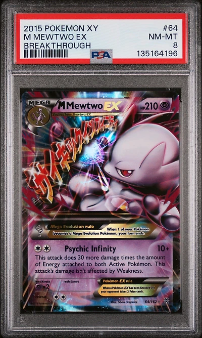 2015 Pokemon Xy Breakthrough Mewtwo Ex PSA