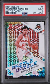 2024 Panini Mosaic Razzle Dazzle 6 Zaccharie Risacher PSA 9