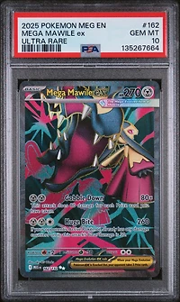 2025 Pokemon Meg En-mega Evolution 162 Mega Mawile Ex Ultra Rare PSA