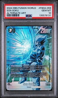 2024 Dragon Ball Super Card Game Fusion World Ultra Limit Fb04-059 Son Goku Alternate Art PSA 10