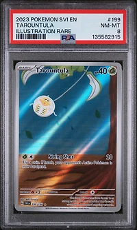 2023 Pokemon Svi En-scarlet & Violet 199 Tarountula Illustration Rare PSA 8