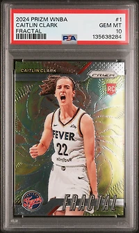 2024 Panini Prizm Wnba Fractal 1 Caitlin Clark PSA 10