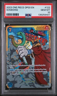 2023 One Piece Op03-pillars Of Strength 122 Sogeking PSA 10
