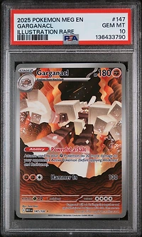 2025 Pokemon Meg En-mega Evolution 147 Garganacl Illustration Rare PSA