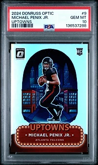 2024 Panini Donruss Optic Uptowns 9 Michael Penix Jr. PSA 10