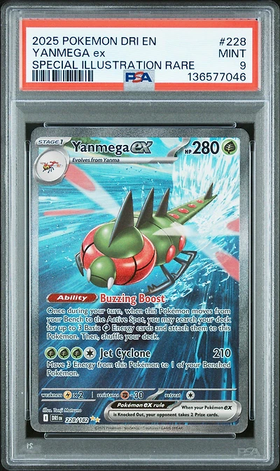 2025 Pokemon Dri En-destined Rivals 228 Yanmega Ex Special Illustration Rare PSA