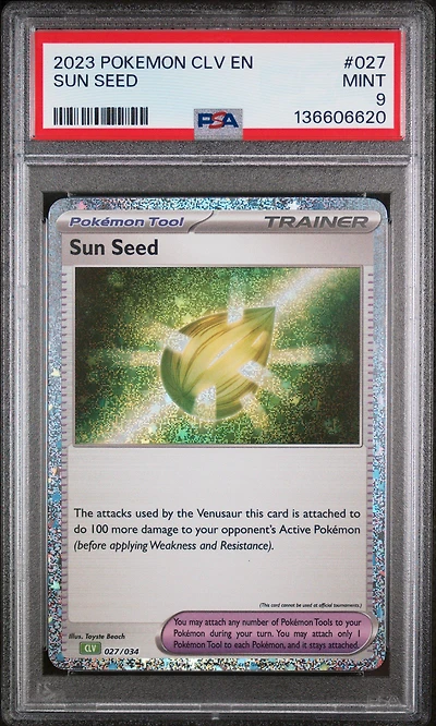 2023 Pokemon Clv-trading Card Game Classic Venusaur & Lugia Ex Deck 027 Sun Seed PSA 9