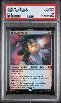 2025 Magic The Gathering Marvel's Spider-man 0066 The Soul Stone Foil PSA
