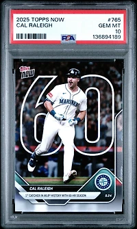 2025 Topps Now 765 Cal Raleigh PSA 10