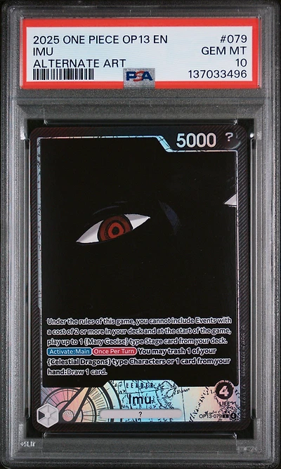 2025 One Piece Op13-carrying On His Will 079 Imu Alternate Art PSA