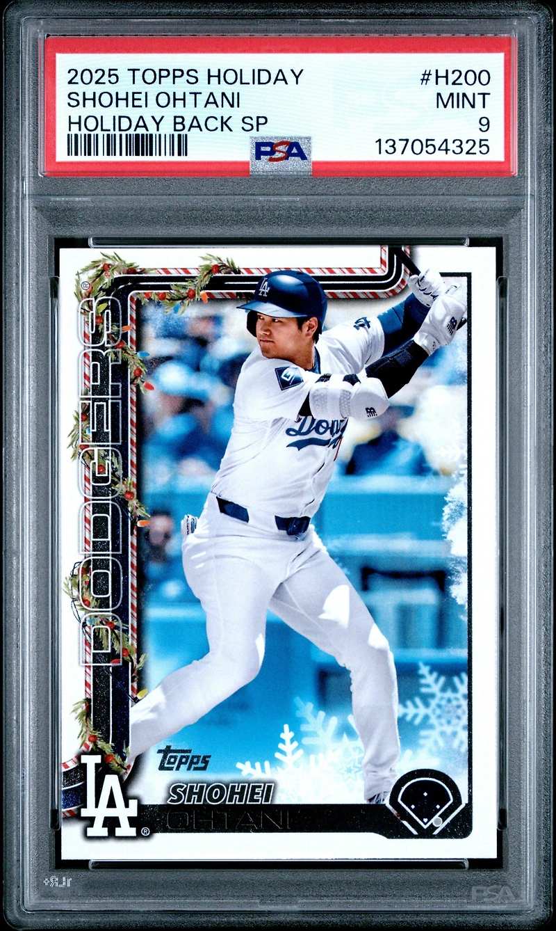 2025 Topps Holiday H200 Shohei Ohtani Holiday Back Sp PSA 9