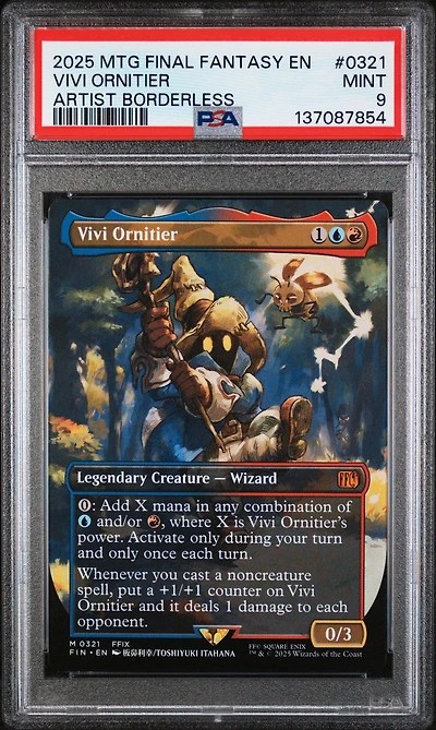 2025 Magic The Gathering Final Fantasy 0321 Vivi Ornitier Artist Borderless PSA