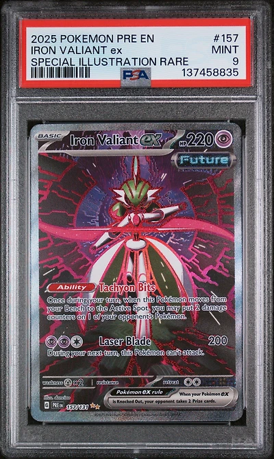2025 Pokemon Pre En-prismatic Evolutions 157 Iron Valiant Ex Special Illustration Rare PSA