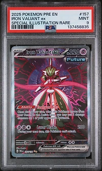 2025 Pokemon Pre En-prismatic Evolutions 157 Iron Valiant Ex Special Illustration Rare PSA