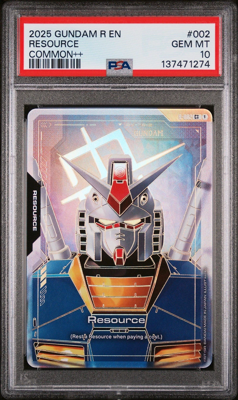 2025 Gundam Resource 002 Resource Common++ PSA 10
