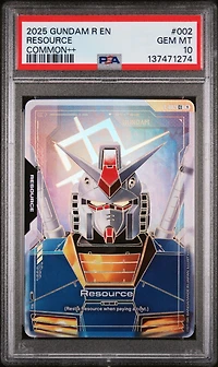 2025 Gundam Resource 002 Resource Common++ PSA 10