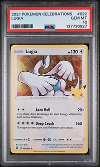 2021 Pokemon Celebrations 022 Lugia PSA