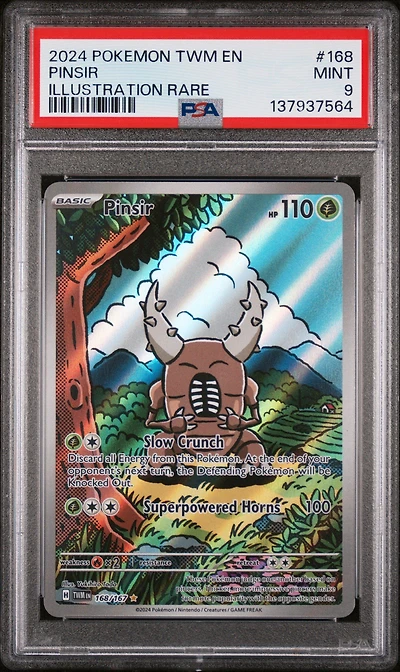 2024 Pokemon Twm En-twilight Masquerade 168 Pinsir Illustration Rare PSA 9