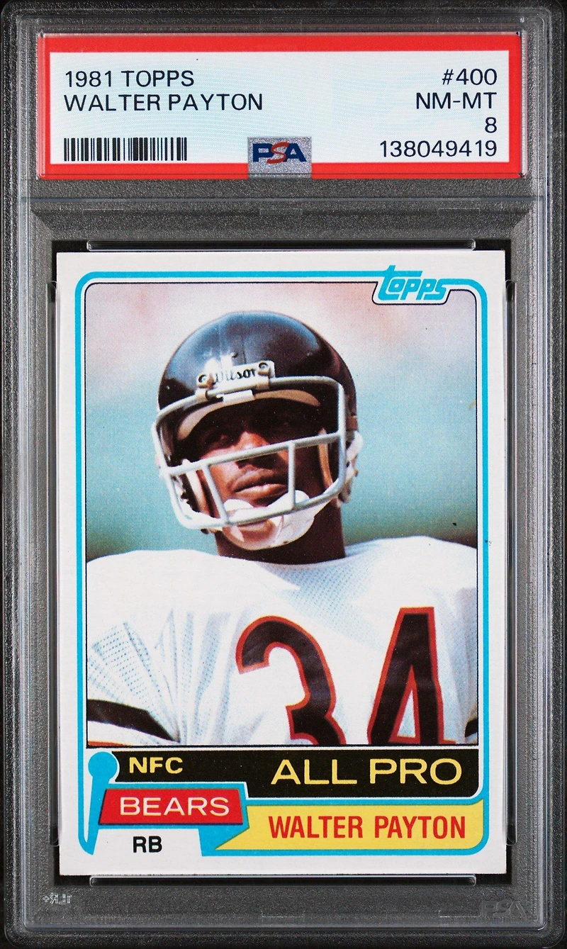 1981 Topps 400 Walter Payton PSA 8