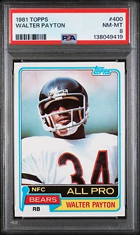 1981 Topps 400 Walter Payton PSA 8