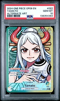 2024 One Piece Op06-wings Of The Captain 022 Yamato Alternate Art PSA 10