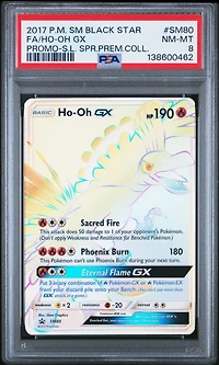 2017 Pokemon Sm Black Star Promo Sm80 Full Art/ho-oh Gx Shining Legends Super Premium Collection PSA 8