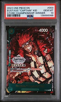 2023 One Piece Promos 003 Eustass "captain" Kid Store Championship-winner PSA 10