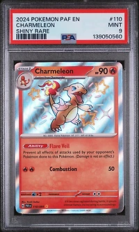 2024 Pokemon Paf En-paldean Fates 110 Charmeleon Shiny Rare PSA