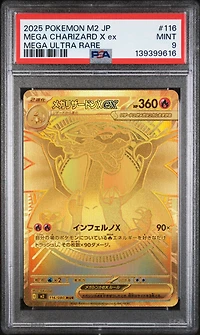 2025 Pokemon Japanese M2-inferno X 116 Mega Charizard X Ex Mega Ultra Rare PSA 9