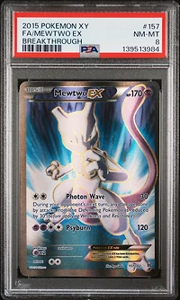 2015 Pokemon Xy Breakthrough 157 Full Art/mewtwo Ex PSA 8